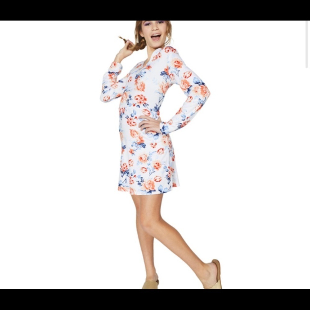 White floral cut out back skater dress